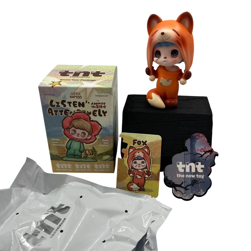 TNT Little Anmoo Listen Attentively Series Fox Blind Box Figure Designer Toy